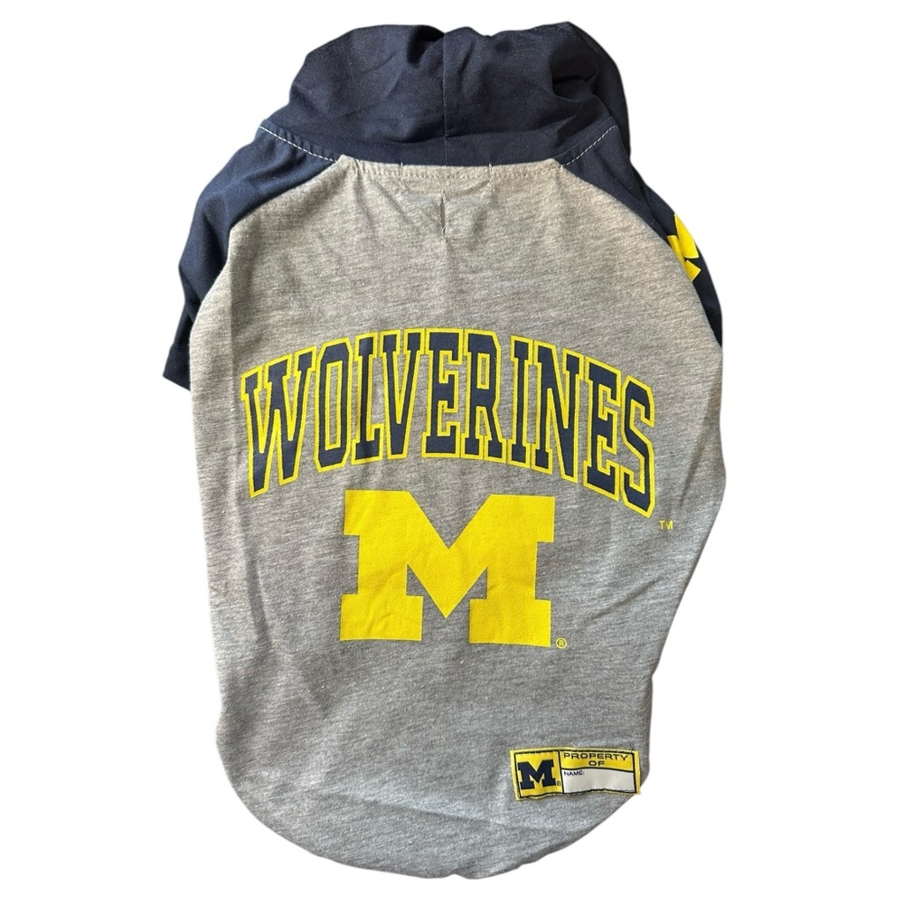 Michigan Wolverines Pet dog‎ hoodie M new